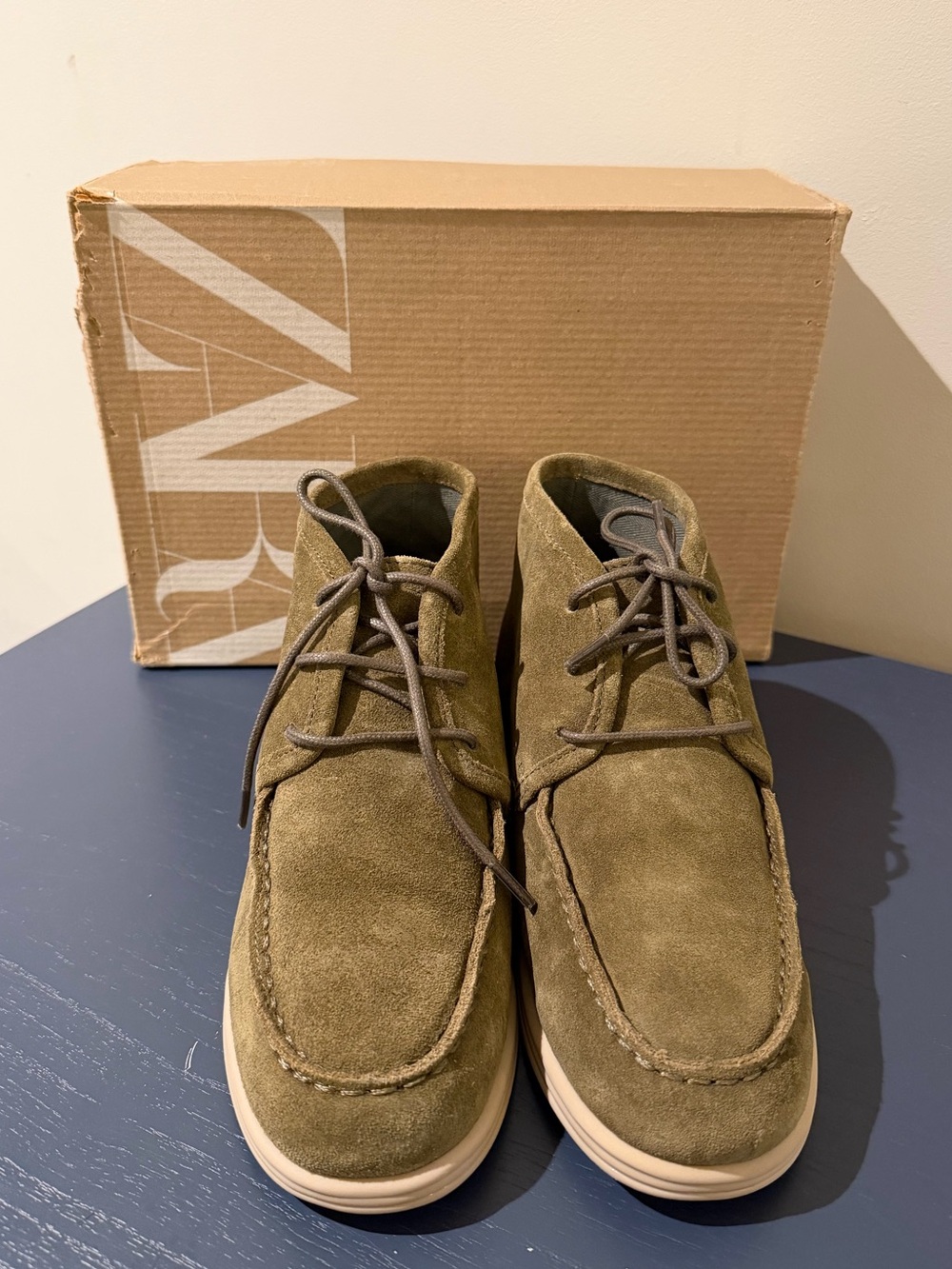 ZARA Olive Suede Chukka Boots - Kids